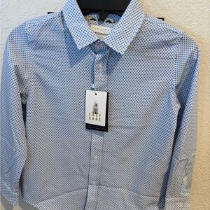 Denim & Flower Light Blue Geometric Dress Shirt